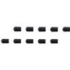 Yardwe Punte Freccia in Gomma 8mm Nere, 10 Pezzi per Arco