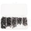 DIYEAH 1 Scatola Girelle da Pesca e Connettori ad Occhiello, Box, Acciaio Inossidabile Nero, Heavy Duty, per Lenza da Pesca in Acqua Dolce e Salata, per Appassionati e Amatori