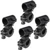 GALPADA 4 Pezzi Supporto per Torcia Elettrica per Bicicletta, Staffa Lampada in ABS Nero per Torce da 2-3cm, per Ciclismo Urbano e Mountain Bike