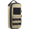Lagomloot Marsupio tattico per sport all'aria aperta, per corsa e ciclismo, multi tasca, con clip per cintura, portacellulare, 30 x 15 x 8 cm, colore: cachi