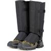 Lapiglo Ghette da neve, impermeabili, antistrappo, protezione per le gambe, per sci, caccia, passeggiate, in nylon, con cinghia elastica, accessori unisex per esterni, per inverno ed estate, M, L (nero)