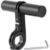 Mesee Estensione del Manubrio per Bicicletta, Bici Prolunga Staffa Supporto per Manubrio in Lega di Alluminio Estensione Manubrio per Montaggio Torcia Telefono sulla Bici - Nero
