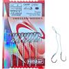 PRO FILSTAR Set di 5 Ami da Pesca N4 con Filo Trecciato 5 x 2 pezzi