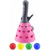 TAIZhiChen Gioco a Proiettili per Bambini Cupola Lanciatore Cattura Manico Grilletto Palline Plastica Struttura Robusta Meccanismo Scatto Adatto per Giochi All'aperto Feste Regali Educativi, Rosa