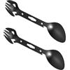 KACCDE Utensili da campeggio multifunzione 6 in 1 apriscatole utensili da campeggio con cucchiaio forchetta in acciaio inossidabile Spork Stoviglie multifunzione
