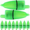 VILLFUL 20 Pezzi Campanello da Pesca LED Verde Clip in Plastica Luce Notturna per Canne da Pesca Attira Pesci Allarme Morso in Acque Dolci e Marine