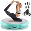 Eirolace Tappetino da Ginnastica Gonfiabile Rotondo, Tappeto Ginnastica da Casa Rotondità 100 cm per Allenamento & Yoga, Materasso d'Aria in PVC, Spessore 15 cm, per Casa, Tumbling, Palestra, Pompa Elettrica