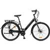 Argento Bicicletta elettrica con pedalata assistita argento omega (ar-bi-220013) city e-bike (black) - ruote