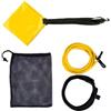 FytStycale 4 Pezzi Allenatore Nuoto Resistenza Cintura Tether Stazionario Corda Elastica Paracadute con Ganci Anticorrosione E Neoprene Adatto per Piscina Preparazione Agonistica Fitness, 6-9-3m