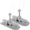 Housoutil 2 Pezzi Supporto per Pagaia da Barca in Lega di Alluminio e PVC Montaggio Rapido, Adatto a Gommoni e Barche Gonfiabili Design Preforato e Diametro 10mm