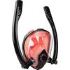 Huairdum Maschera per Immersioni in Silicone, Maschera per Snorkeling Impermeabile, Tubo di Respirazione Regolabile con Tubo di Aspirazione dell'aria Ruotabile a 360 Gradi, Ideale per il Nuoto