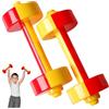 Jorzer Set di manubri per bambini Set di pesi per bambini da 7, 9x3, 2 pollici Bilanciere liscio per in ABS per giochi rossi da palestra domestica.