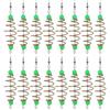 Ciieeo 16 Pezzi Gabbia Esche da Pesca a Spirale per Carpe, Feeder a Forma di Mandorla in Acciaio al Carbonio Perline Luminose, per Pastura, Acqua Dolce e Pesca Notturna