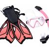 harayaa Maschera Subacquea con Kit Snorkeling Completo Maschera Boccaglio a Secco Aperte Regolabili Vetro Rinforzato E Gonna in Silicone per Tenuta, Rosa, L