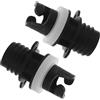 jojofuny 2 Pezzi Adattatore per Valvola Aria SUP per Kayak e Gommoni Gonfiabili, Materiale PVC Nero, Compatto e Stabile per Gonfiaggio Rapido Durante Avventure All'aperto