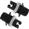 Garneck 2 Pezzi Adattatore per Valvola Aria per Kayak e Gommoni Gonfiabili, in PVC Nero, Portatile Installazione Rapida per attività Ricreative Quotidiane al Mare
