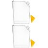 KOCKSHION Borraccia Piatta Design Unico e Semplice 450ml in Plastica Tappo Triangolare Antigoccia Set da 2 Pezzi per Idratazione On-the-go e Varie Occasioni Riutilizzabile