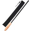 Marchfunny Per mini canna da pesca in fibra di carbonio da 1,2 m, portatile, a sezione corta, per ruscelli, trote, carpe, colore nero (1,2 m)