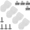 Toyvian 4 Set Kit Riparazione Maschera Casco da Football Giovanile con Viti Casco in TPE Argento per Protezione Duratura e Riparazione Immediata Durante Partite e Allenamenti