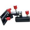 Baoblaze Portacanna da Pesca Supporto Staffa Base Regolabile Montaggio Piastra con Fori Bloccaggio Sicuro Braccietto Compatto in Lega di Alluminio Adatto per , Nero, Rosso