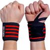 JSM FITNESS Muscleforge Polsiere Palestra Uomo; Polsini Palestra Donna; Polsini Crossfit; Fasce per Polsi Palestra - Wrist Wraps 56×8 cm con anello pollice, chiusura a strappo, supporto neutro, 2 pezzi
