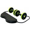 harayaa Ruota Addominali Rullo Addominali Roller Core Attrezzo Sport con Tecnologia di Scorrimento E Ruote Antiscivolo Tappetino Ginocchia Incluso Adatta per, Verde, Verde Fluorescente