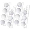 Limtula Supporto per vetrina per Palline da Golf da 2, Rack stoccaggio in Acrilico a Doppio Strato per 8 Palline e Accessori per Ping-Pong Espositore da Golf in Acrilico Trasparente