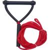 Milageto Fune da Traino per Sport Acquatici Corda Traino con Maniglia Triangolare Telaio Alluminio Cavo Intrecciato PP PE Presa Ergonomica Controllo Stabile, Array, Rosso, 24 Piedi