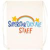 DAMBOTEE Personale Asilo Superstar Borsa da Palestra Beige Unisex con Coulisse Unisex Beige Gym Bag Drawstring Training