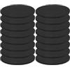TOYANDONA 24 Pezzi Kit Livellatore per Gambe Tavolo da Biliardo Piedini Rotondi in Eva Nero, Protezione Pavimento e Livellamento per Sale Giochi