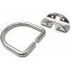 AsrMyjcx Supporto Bombola Subacquea Montaggio Laterale Porta Cilindro Staffa Acciaio Inossidabile con Foro per Corda Stabile E, Argento, Base Con Anello A D Da 1,5 Pollici
