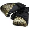 JECOMPRIS Guantoni da Boxe, Guanti da Sparring Kickboxing in Pu e Eva, Neri, Polsino Allargato, per Allenamento e Muay Thai