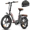 Fafrees Bici Elettrica Pieghevole 36V/20Ah Batteria Rimovibile Bicicletta Elettrica, 20×3.0 Fat Tire, 7 Velocità, Autonomia di 70-150km Fat Bike Ebike per Adulti, con Schermo LCD, Borsetta, Nero