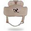 rockible Casco Protettivo Infantile con Cappello Imbottito Copricapo Antitrauma Fascia Regolabile Materiale Morbido E Leggero per Adatto a Neonati in Casa, Orso Storto Caffè