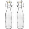 Devitre 2 bottiglie di vetro da 330 ml con chiusura a leva ed etichette