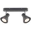 Nordlux Spot EIK Binario, 2 luci, GU10, Grigio classe di efficienza energetica: A + + - D