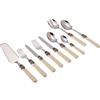 Rivadossi Sandro 167512 Set di Posate per 12 Persone, 75 Pezzi-Classic-100% Made in Italy, Artigianalità e Design, Acciaio Inox 18/10, Avorio