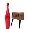 Leewadee Vaso da Terra Grande 65 cm Legno di Mango Pampas & Fiori Secchi