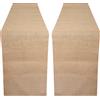 RAJRANG Set di 2 pezzi Runner da tavola in juta naturale per decorazioni per feste di matrimonio 274x30 cm Runner da tavola per cucina Hotel