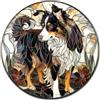 Lygond Targa decorativa in latta intelligente Border Collie per interni a tema scozzese, casa, ufficio e amanti dei cani, facile da installare, in alluminio, per giardino, come regalo, 30,5 x 30,5 cm