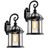 FROIDEXG Luce da esterno a parete per la casa, applique da esterno in alluminio | Lampada da esterno per portico con vetro temperato, resistente alla ruggine e impermeabile, ideale per portico patio e garage