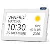 ROCAM Orologio Digitale 10,1 Pollici per Anziani, Calendario e Sveglia | Display grande, 20 allarmi, promemoria, 12 temi, temperatura, umidità e album foto USB/SD