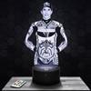 Lampephoto.fr - Lampada M. Márquez Pilota Luce Notturna 3D Moto GP | Prodotto in Francia, base a scelta, luminosità regolabile, batteria/USB, regalo per gli appassionati di MotoGP