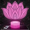 Lampephoto.fr - Lampada 3D Fiore di Loto, Luce Notturna Tattile Fiore di Loto, Illusione 3D Led, Idea Regalo di Natale per Ragazzi e Ragazze Lampada da Comodino per Bambini o Adulti, Regalo, Gadget