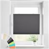 HOMEDEMO Tenda plissettata Klemmfix senza foratura, Antracite, 100x110cm(LxH), plissé avvolgibile per finestra con staffe a morsetto, protezione dalla vista e dal sole, tende per finestre e porte