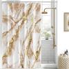 Uiiooazy Tenda Doccia Antimuffa, Tenda da Doccia 150x200cm Marrone Sfumata Effetto Marmo Gradiente Tende da Bagno Impermeabile Tessuto Lavabile Poliestere Tende per Vasca da Bagno con 10 Anelli
