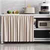 VOLDAX Tendina Sottolavello Cucina Autoadesivo Tenda Antipolvere, Binari Scorrevoli, per Mobili da Cucina e Camera Scarpiere e Armadi(Beige,19.7 W x 39.4 H)