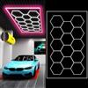 Sedtonmu Luci LED Nido d'Ape 6000K Esagonali Plafoniera per Garage, Cantina, Magazzino, Palestra, Negozio di Dettagli per Auto, 4