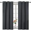 YSTELLAA Tende 100% Oscuranti Per Interni 2 Pezzi, 117×137cm, Effetto Lino, Tende Termiche, Con Anelli, Tenda Termica Isolante Freddo E Caldo, Fonoassorbenti, Moderne, Grigio