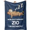 Apjielop Regalo Zio, Regalo Compleanno Zio da Nipote - Grigio Chiaro Plaid 157*132cm | Regalo Compleanno, Natale, Festa del Papà per Zio, Coperta Morbida Non Disturbare Zio In Ricarica
